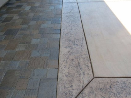 an image of a stained concrete driveway in Roseville