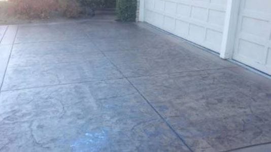 new concrete stamped driveway roseville